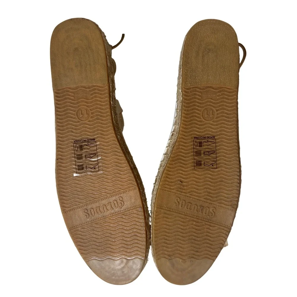 Soludos Biarritz Lace Up Espadrille‎ in White, Women's Size 11